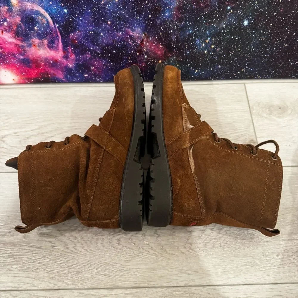 POLO Ralph Lauren Boots RANGER HI Combat Youth Sz 7 Brown Leather Moc Toe /40 EU